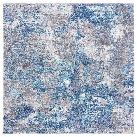 Safavieh 5 ft.-3 in. x 5 ft.-3 in. Aston Contemporary Square Rug, Navy & Grey ASN710N-5SQ